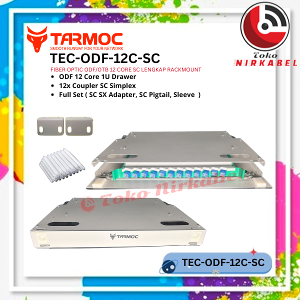 Fiber Optic ODF/OTB 12 Core SC Lengkap Rackmount | ODF 12C SC
