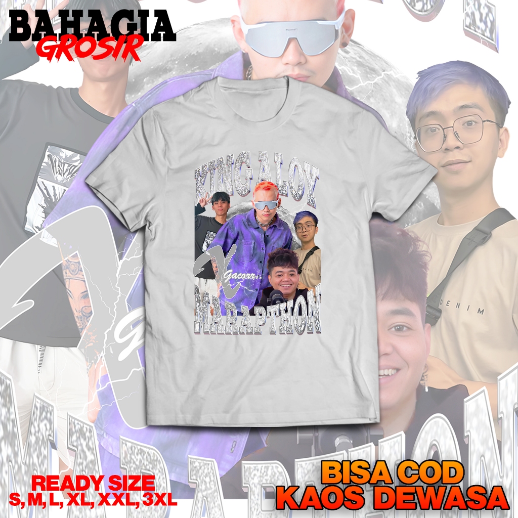 Kaos Dewasa Bootleg King Aloy X Marapthon Baju Mister Aloy DJ King Aloy Premium Unisex Kaos Distro R