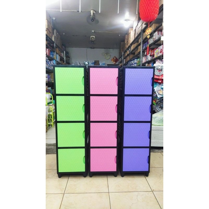 Lemari Plastik Pxton Flash 1 Pintu 4 Susun Bahan Plastik Tebal