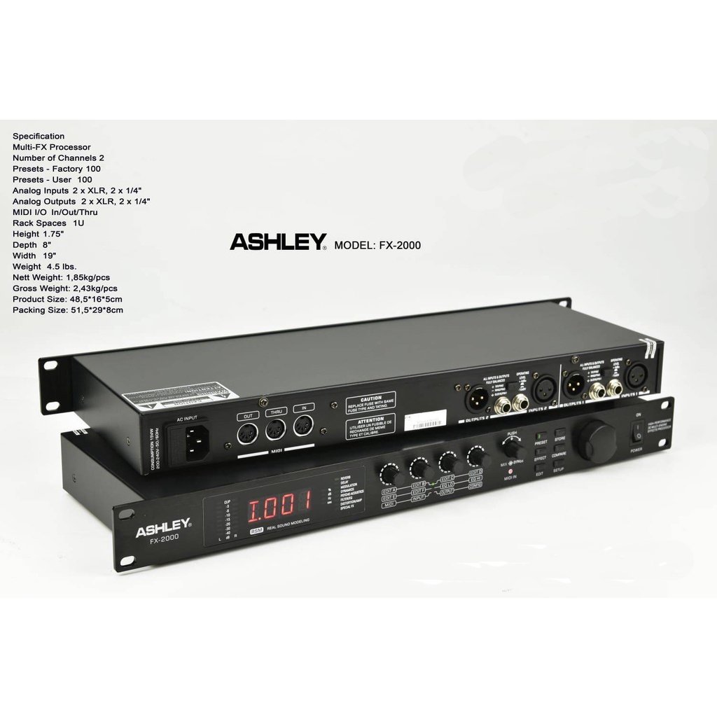 EFEK VOCAL ASHLEY FX2000 FX 2000 VIRTUALIZER 3D ORIGINAL