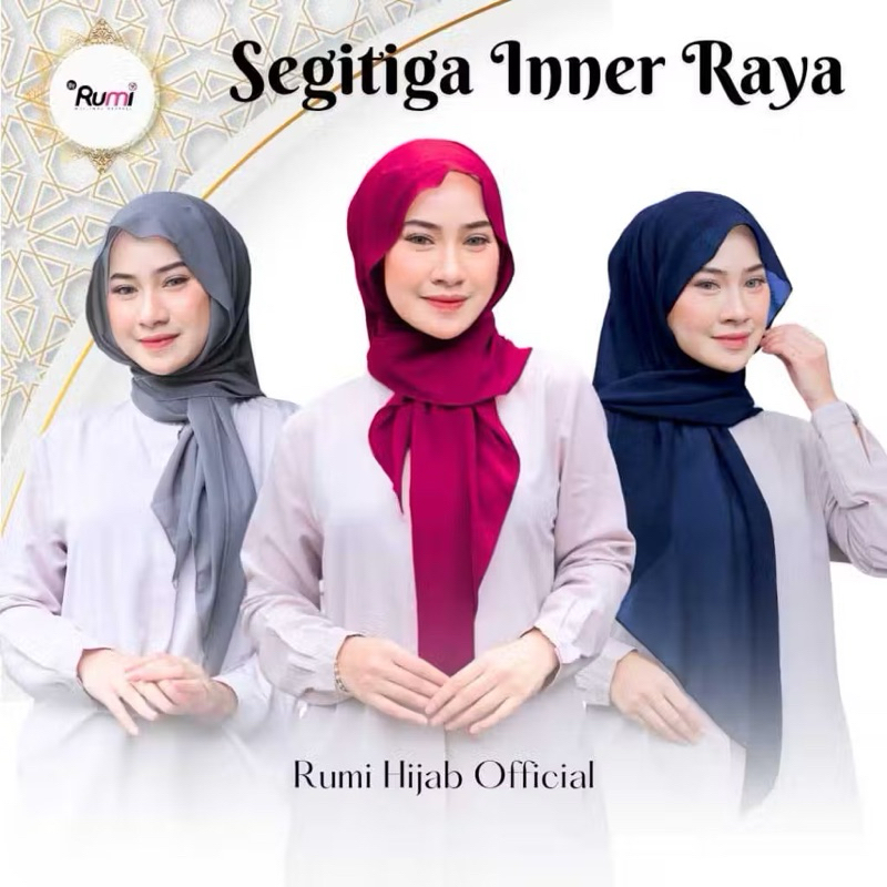 Segitiga Inner Raya / Jilbab instan / Segitiga instan / Pashmina instan / PASMINA mleyot / Pashmina 