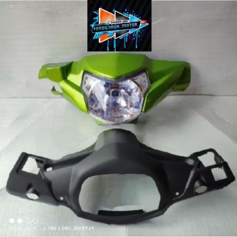 BATOK TOTOK DEPAN BELAKANG YAMAHA VEGA ZR WARNA HIJAU PLUS LAMPU REFLEKTOR BATOK DEPAN VEGA ZR TERMU