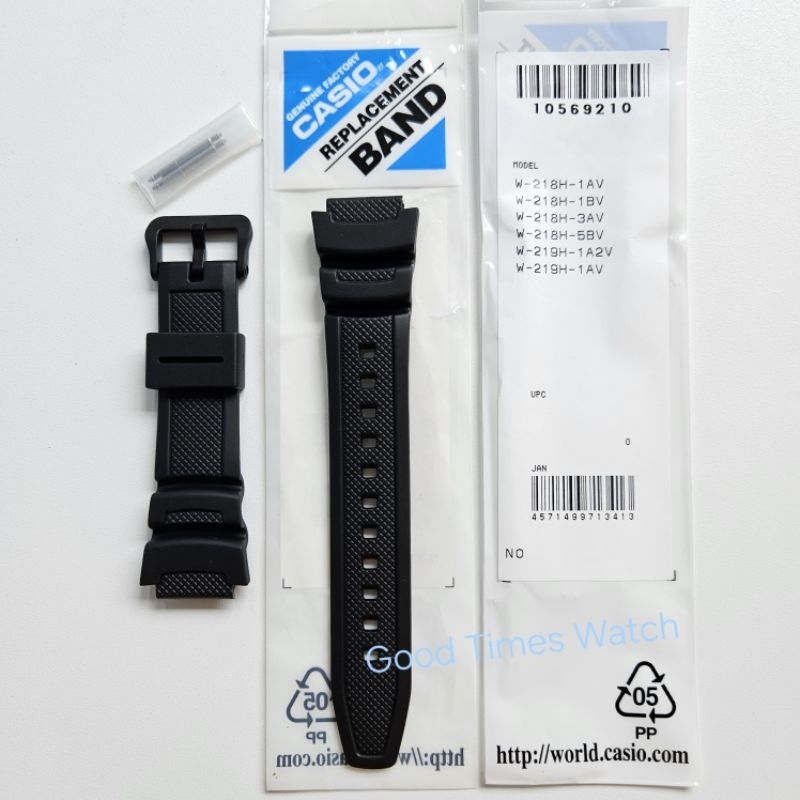 STRAP CASIO W-218H W-219H W 218H W 219H W 218 W 219 BLACK CASIO ORIGINAL