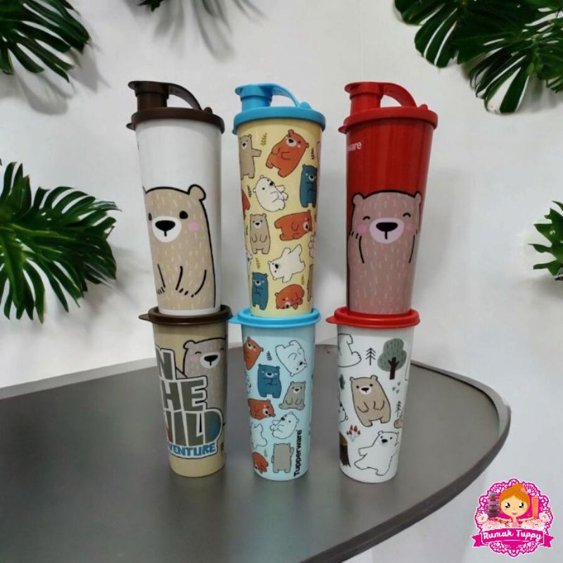 Wadah Tempat Gelas Botol Minum Anak Cute Bear Tumbler Tupperware Tuppy Murah