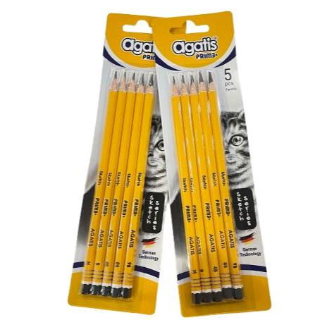 

TBMO SET 5 AGATIS PRIME WOOD HEXAGONAL GRAPHITE PENCIL H,B,4B,8B,9B - PH-SS-BC01