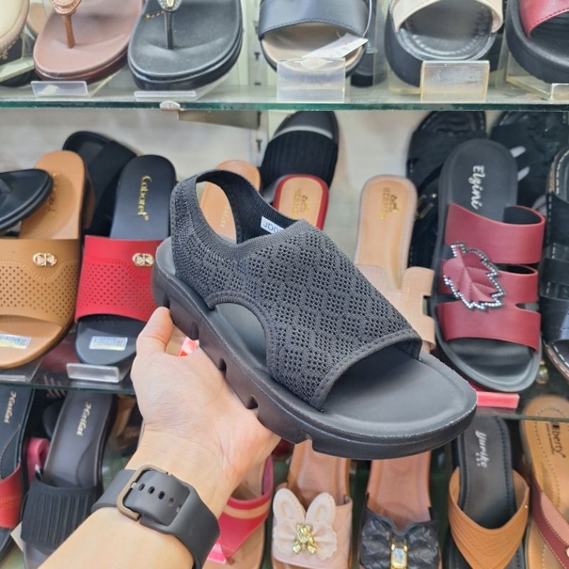 SANDAL TALI WANITA WEDJES IMPORT RINGAN