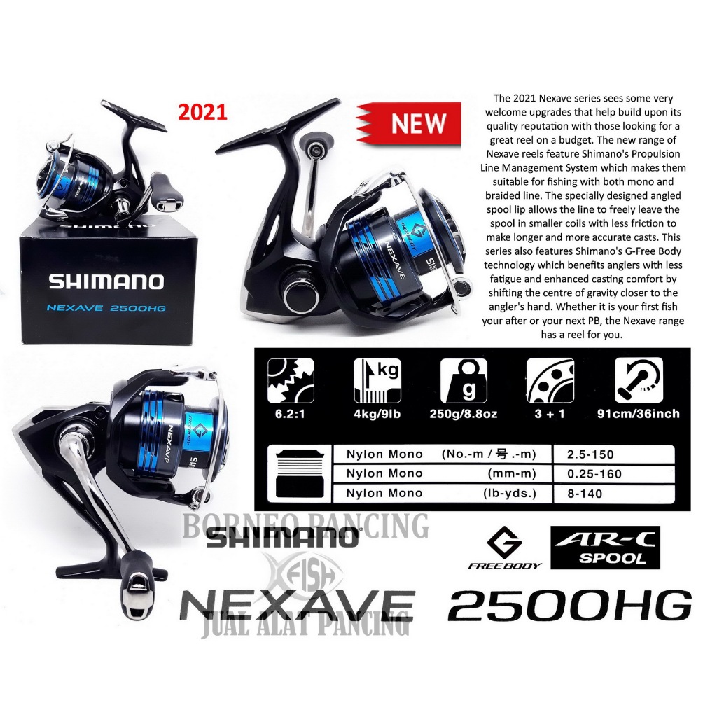 Reel Spinning Shimano NEXAVE 2021