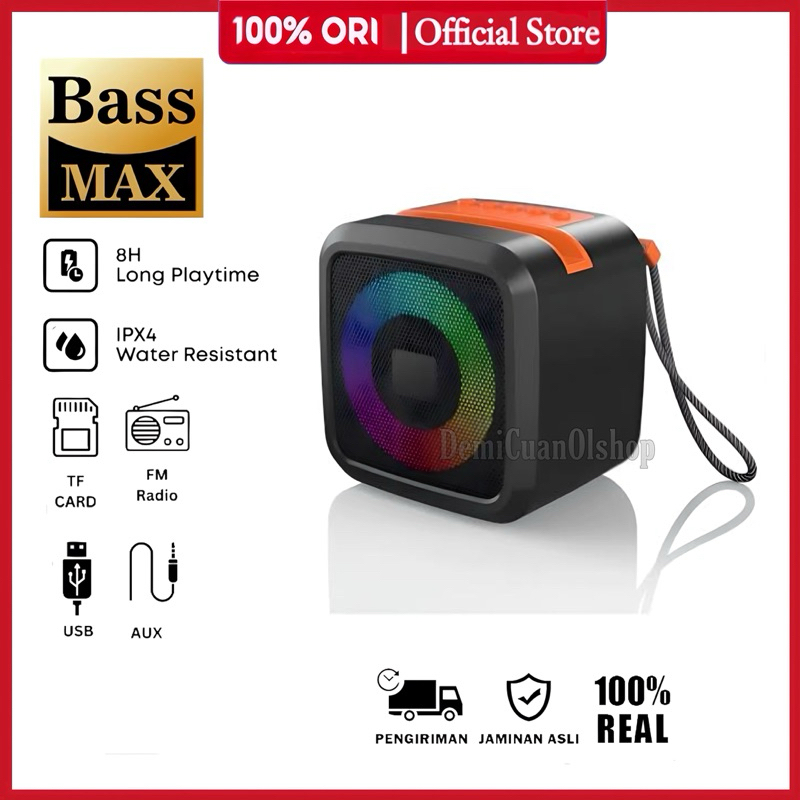Speaker Bluetooth Portable Box Musik Mini RGB Mega Bass Subwoofer Tahan Air