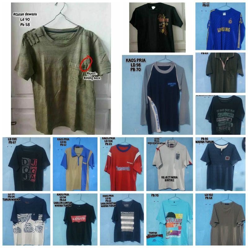 Atasan pria preloved / kaos pria bekas / baju pria preloved