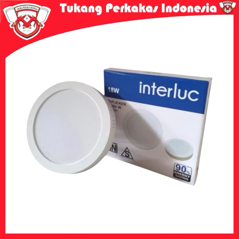 Interluc lampu Downlight Led  24 watt OB Outbow Tempel plafon putih / kuning