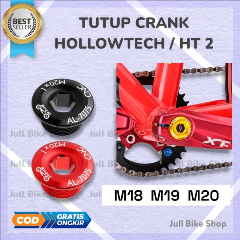 Tutup crank arm HT2 M18 M19 M20 hollowtech 2 baut kiri sepeda penutup meroca litepro aluminium alloy