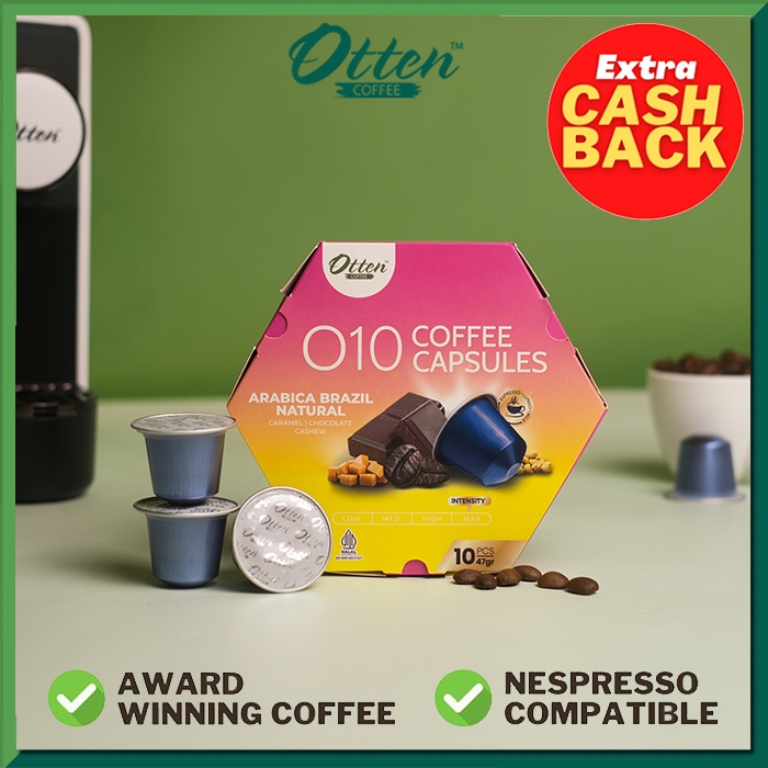 

Kopi Kapsul - O10 Arabica Brazil Coffee Capsule | Kapsul Nespresso Compatible - Otten Coffee Capsules