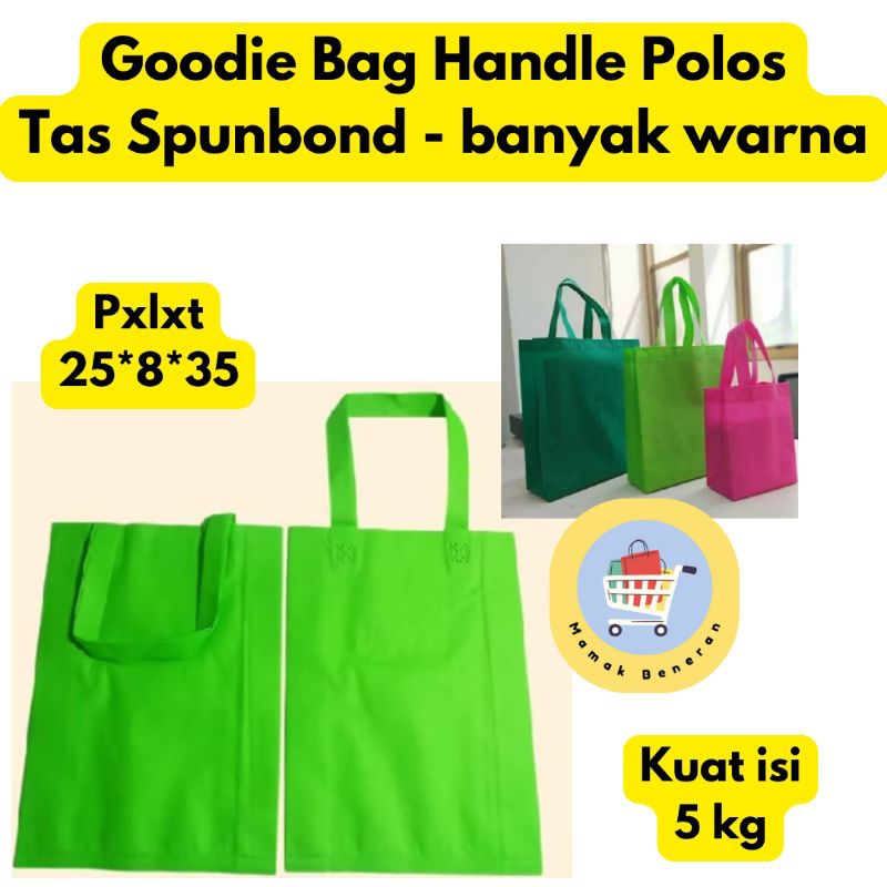 

Goodie Bag Tas Spunbond Kain Hampers Kemasan Bingkisan Souvenir Sembako uk 25 x 8 x 35