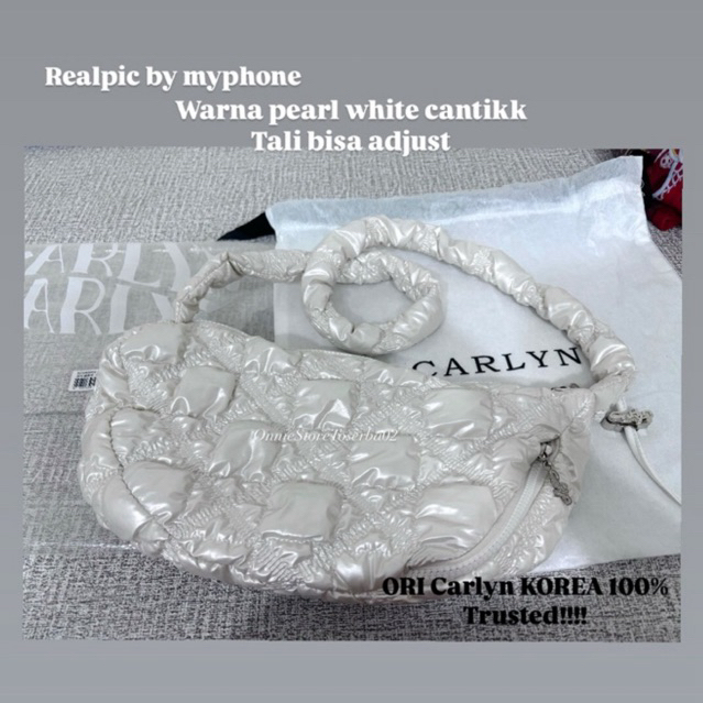 Carlyn Cozy bag-PearlWhite-100% ORI,Authentic