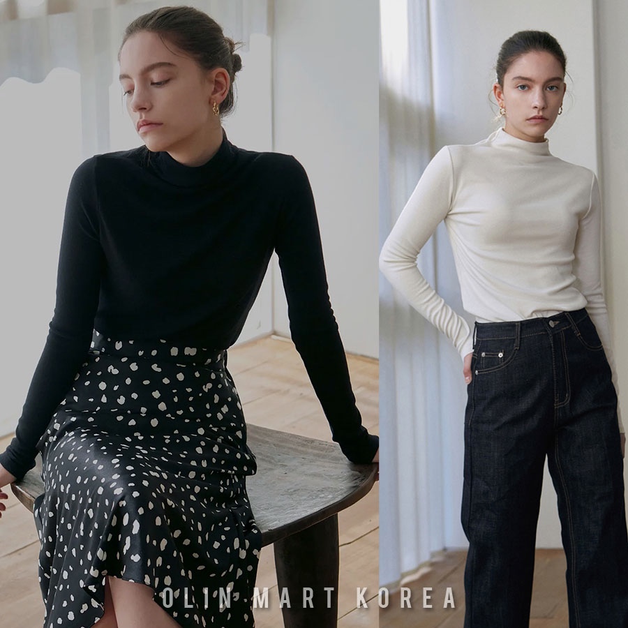 NICK NICOLE_HIGH NECK SLIM TOP