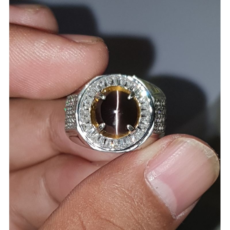 NATURAL CAT EYE SILIMANITE RING PERAK