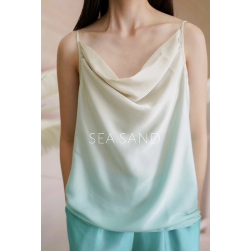 novere x mmhuillet mili gradient top gradient blue sea sand size L preloved