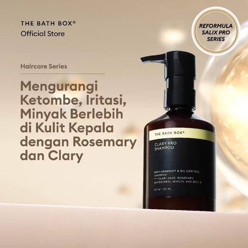 THE BATH BOX - Clary Pro Haircare (Rambut Berketombe, Rambut Berminyak, Kulit Kepala Iritasi, Dermat