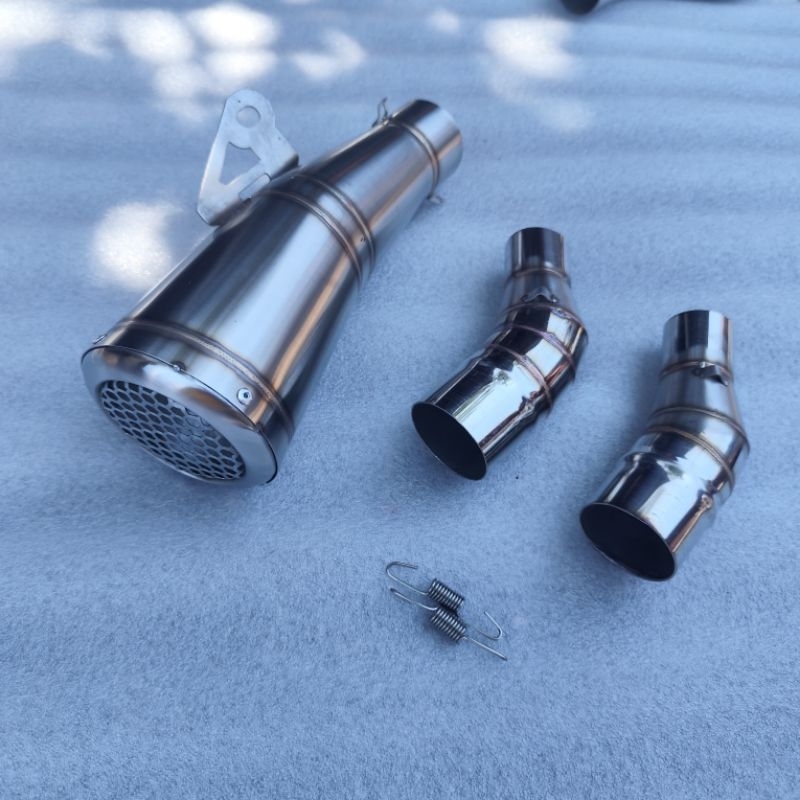 Knalpot R9 gp series polos slip on Ninja 250fi Ninja 250karbu Z250 Z250sl Ninja rr mono Mt25 R25