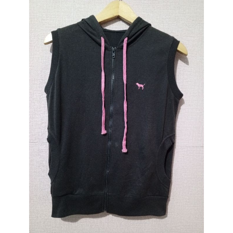 Baju jacket sweater vest Hoodie pink second
