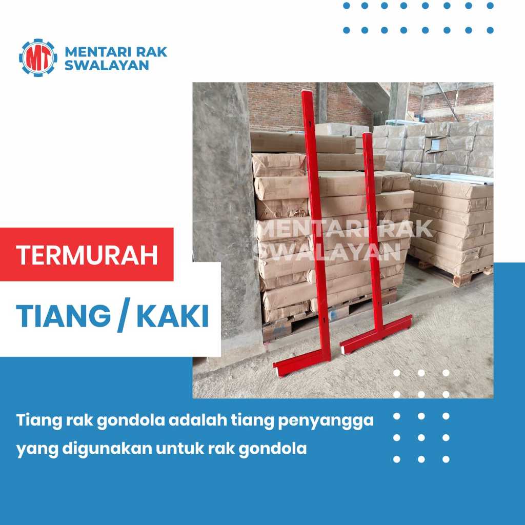 Tiang Kaki Rak Gondola Minimarket Termurah untuk minimarket