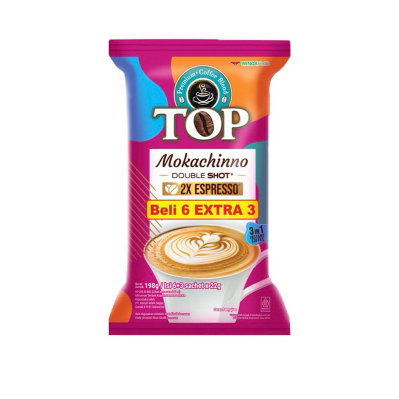 

TOP COFFE KOPI INSTAN MOKACHINNO DOUBLE SHOT 9x22g
