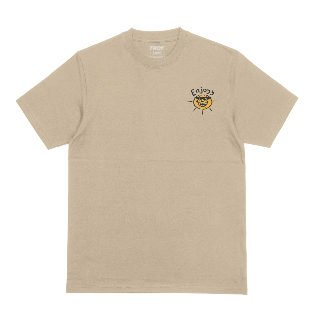 Troy Company Tshirt Beige Enjoyy - Kaos Lengan Pendek Kaos Beige MTD 3076