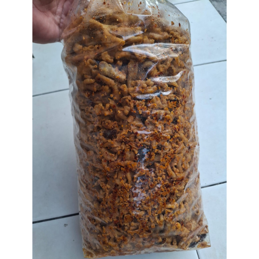 

Keripik Usus Pedas 1000 grm ( 1 kg ) /Keripik Usus Ayam Super/ Ayam Super/ Usus Ayam