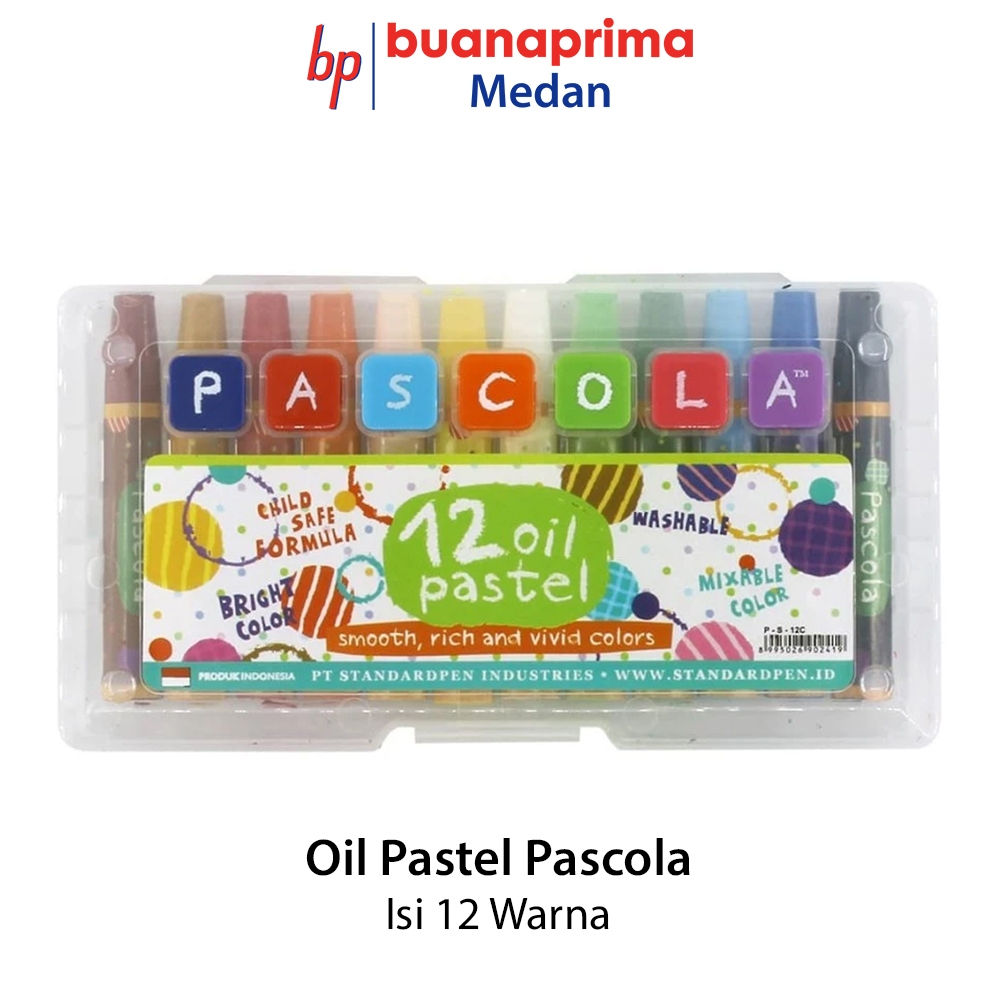 

OIL PASTEL PASCOLA 12 Warna Crayon Minyak Mewarnai Melukis