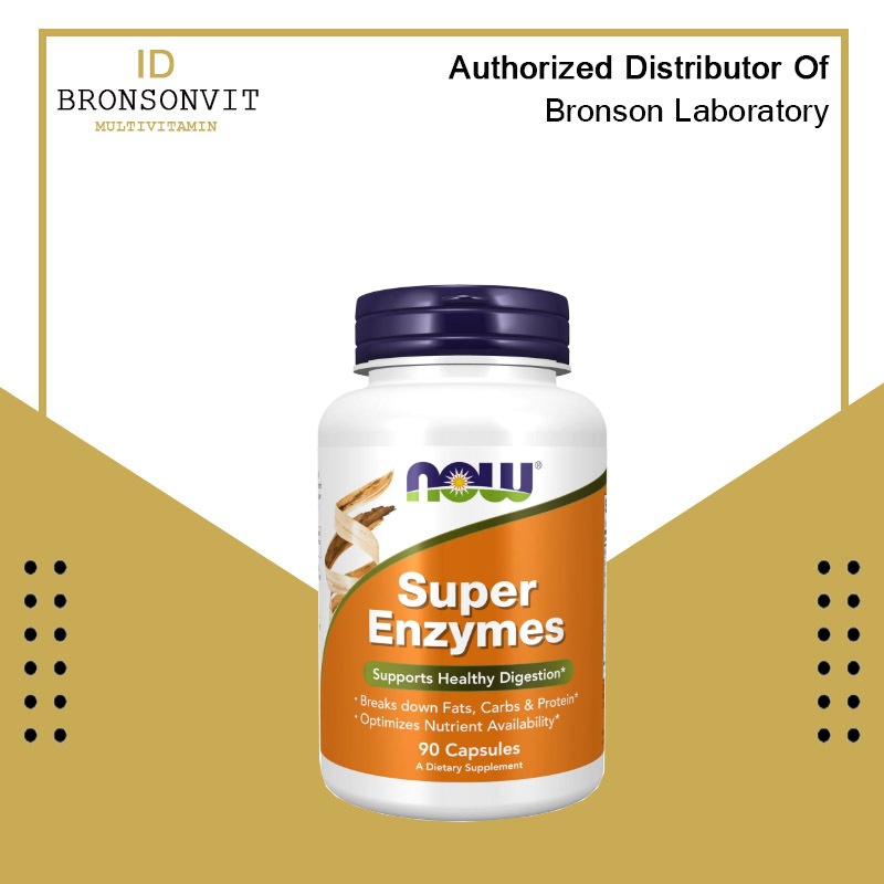 Now Foods Super Enzymes 90 Cap Enzim Bantuan Pencernaan ORI USA