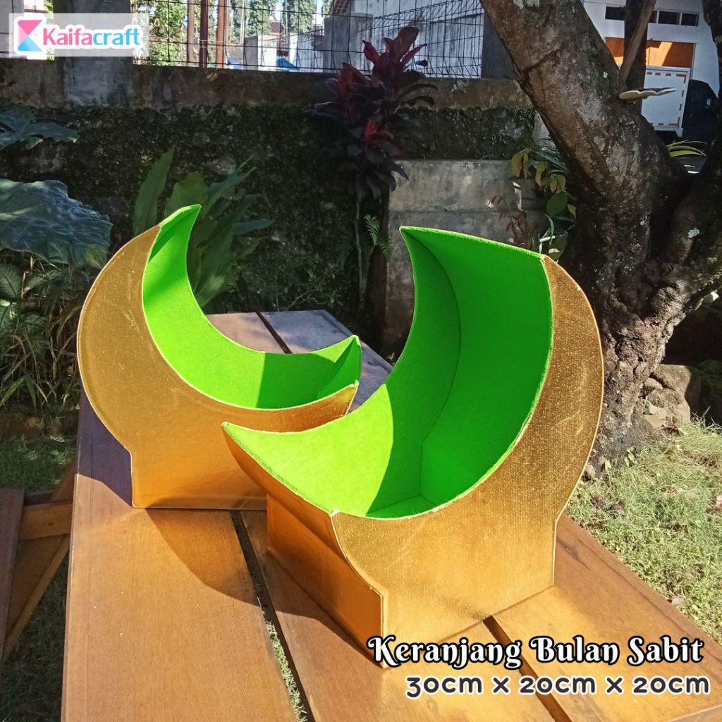 Keranjang Parcel Lebaran Model Bulan Sabit | Keranjang Parcel Edisi Lebaran