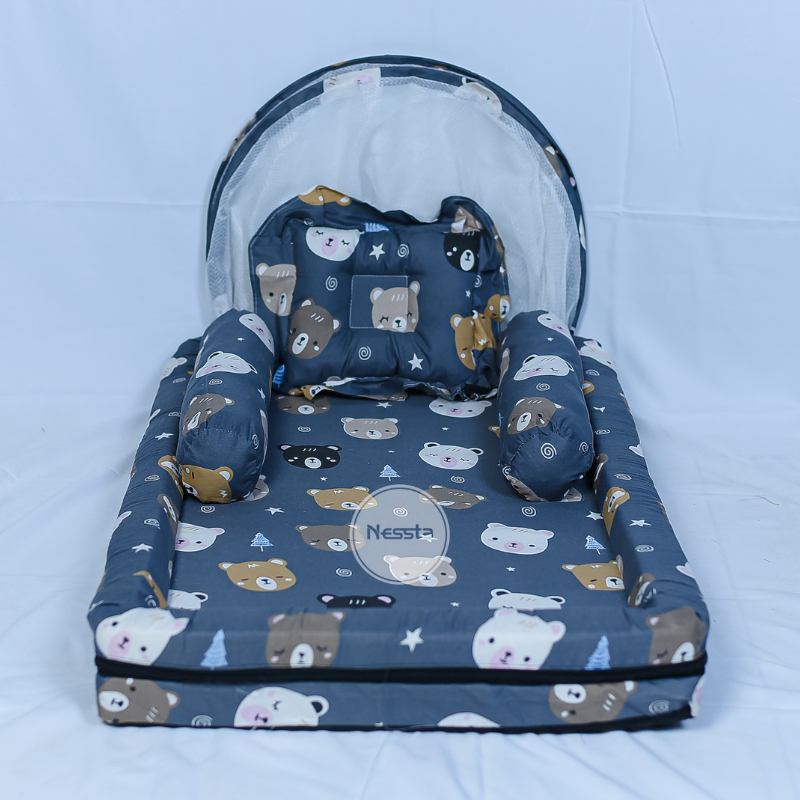Kasur bayi set kelambu perlengkapan bayi tempat tidur bayi peralatan bayi baru lahir