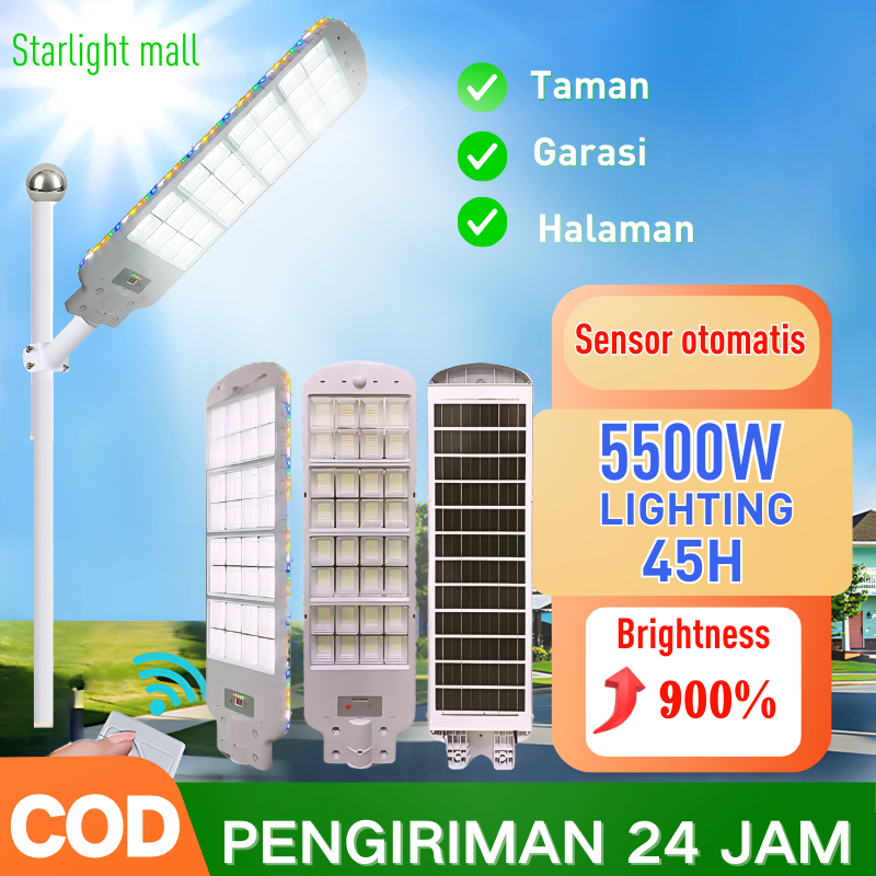 【Siap untuk dikirim】5500W【Harga promosi hari ini】lampu jalan tenaga matahari lampu solar cell lampu 