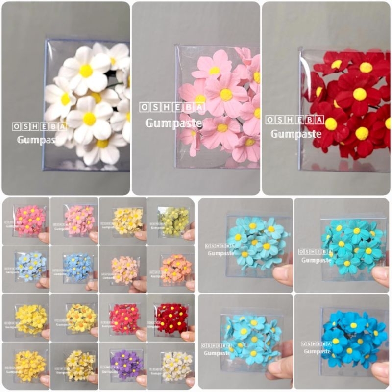 

[osheba] gumpaste bunga kecil berkawat Blossom BK BB 032 isi 15 bunga
