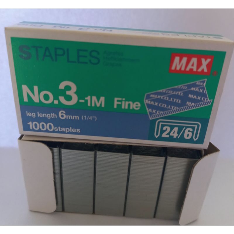 

STAPLES NO. 3-1M LEG LENGTH 6MM/ ISI STAPLER