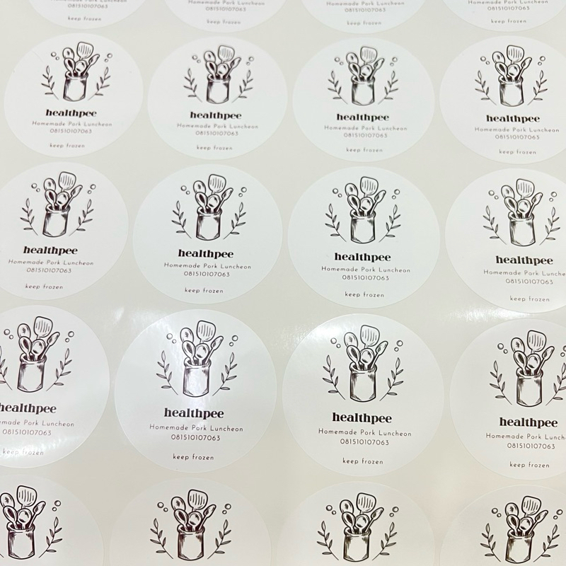 

NESSPRINT sticker makanan, sticker waterproof makanan, sticker produk, sticker packaging, sticker merek, label merek