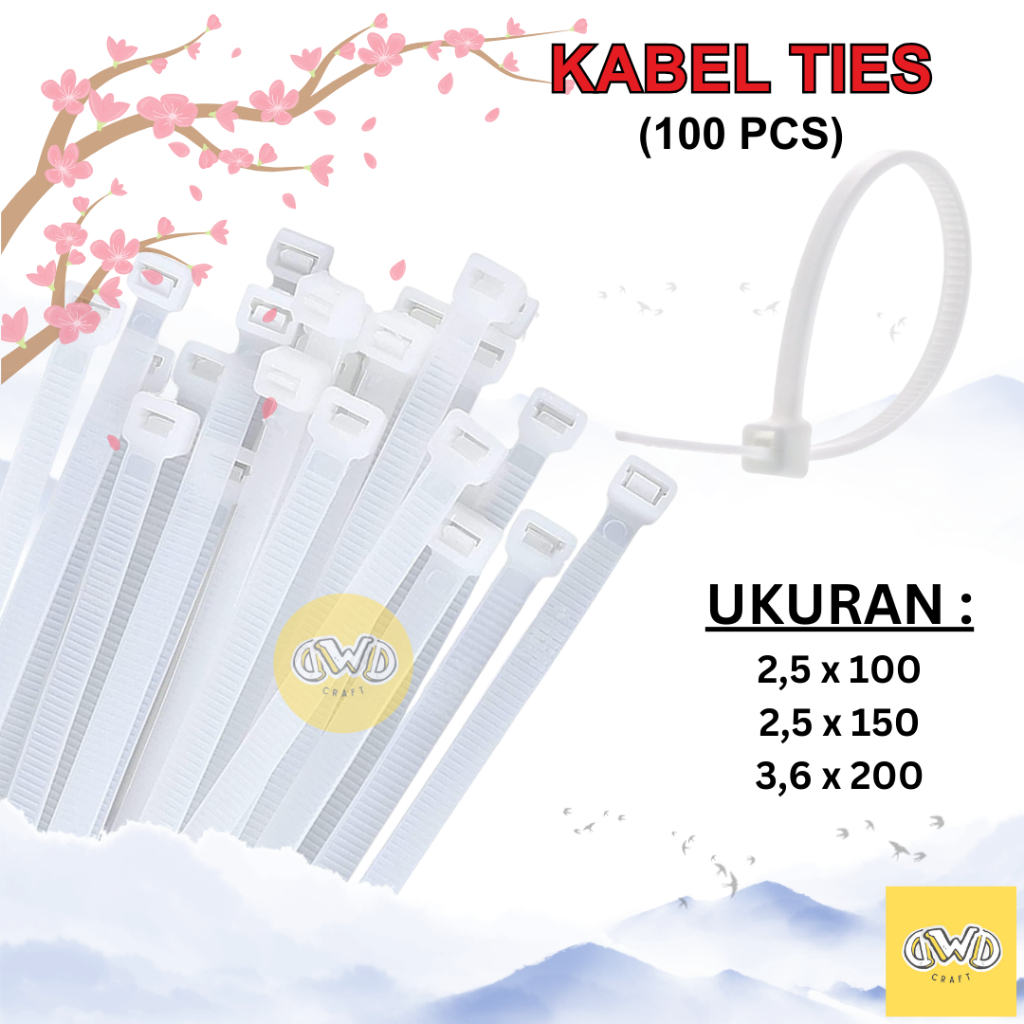 

Kabel Ties / Nylon Cable Tie 10 cm / 15 cm / 20 cm