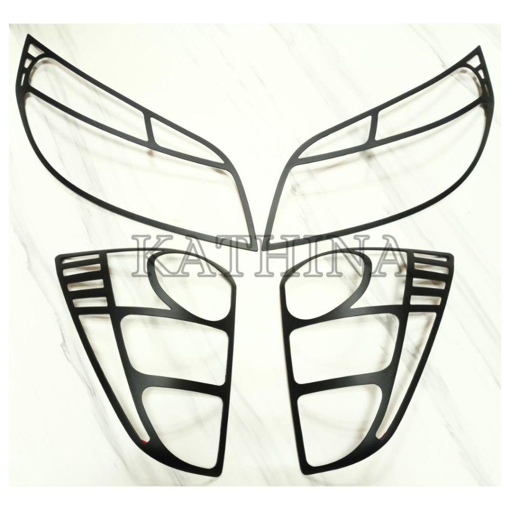 Paket Garnis Depan Belakang Mobil Rush Terios Lama Garnish Lampu Hitam