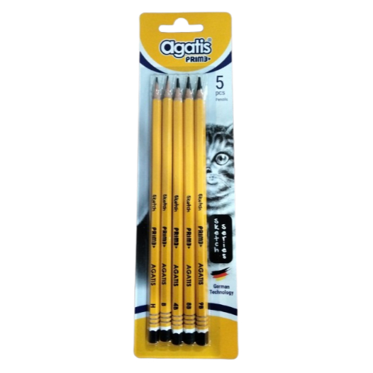 

SET 5 - AGATIS PRIME PENCIL SKETCH SERIES (H,B,4B,8B,9B) STAEDTLER 111GPH-SS-BC01