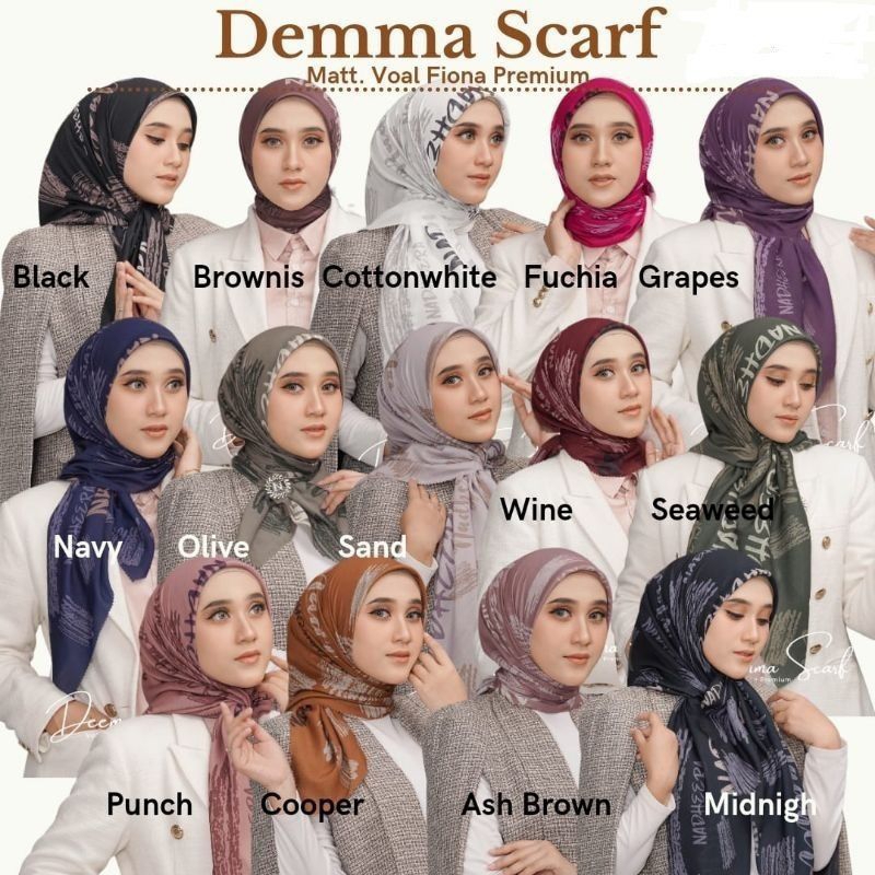 DEMMA SCARF NEW NADHEERA LUXURY SCARF NADHEERA LUXURY TERBARU