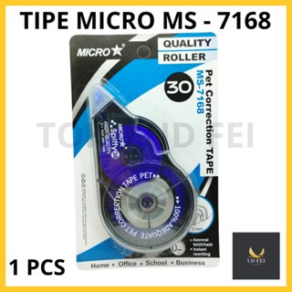 

(1 PCS=1 BIJI) Tipe X Micro Star 7168/ Tipe X kertas/ Correction Tape 7168 Microstar/ Tipe X kertas Jumbo 30 M