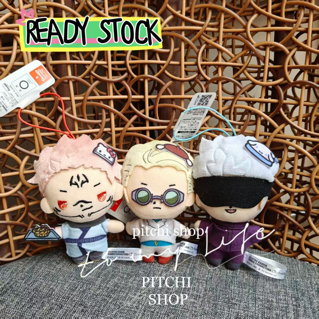 [READY STOCK] Jujutsu Kaisen x Sanrio Characters Gojo Satoru Nanami Kento Sukuna Plush Doll FuRyu