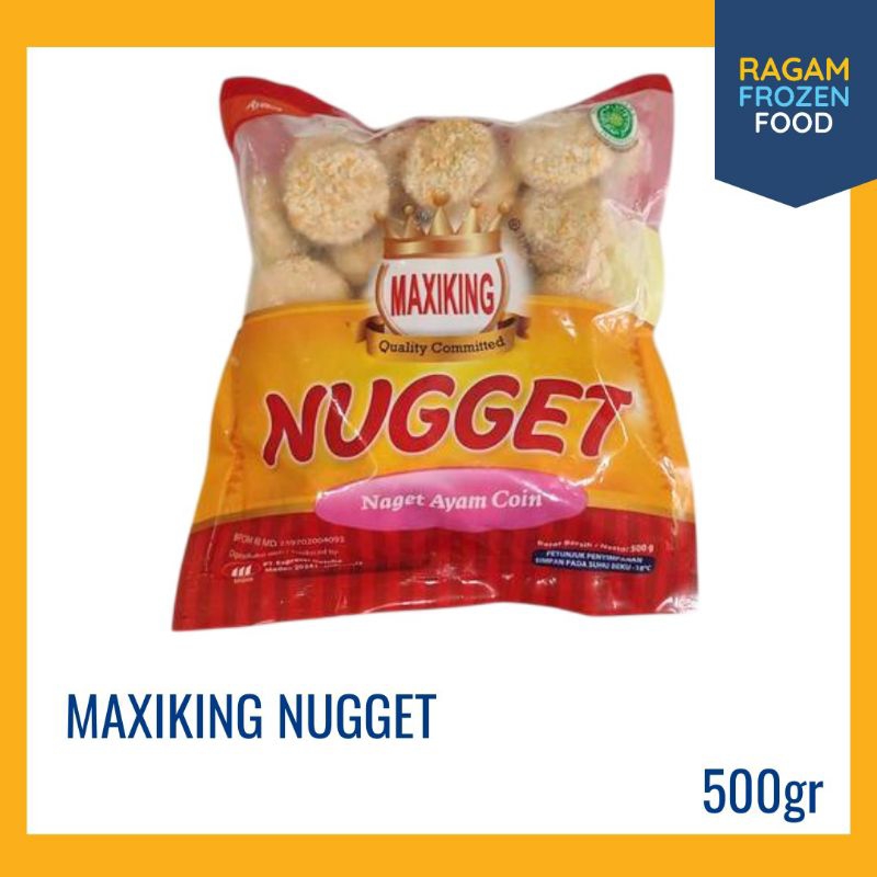 

Maxiking Nugget Coin | Maxiking Nugget Ayam | Naget Ayam | 500 gram