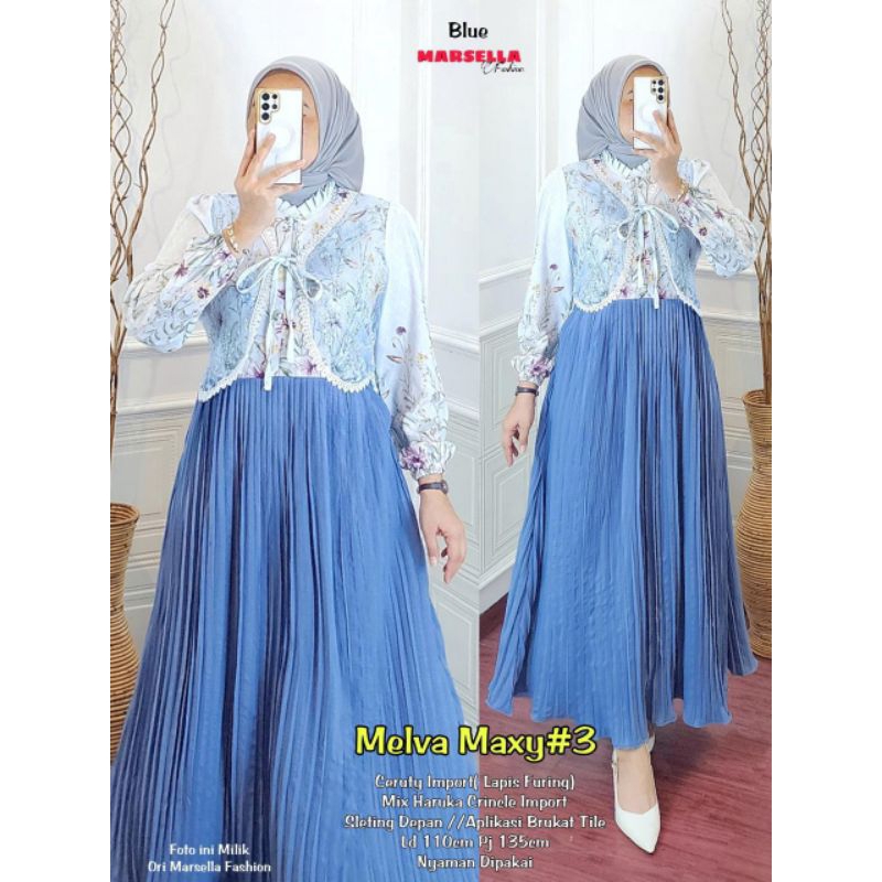 MELVA Maxi #3 | Dress Tile | | Maxi Brokat | | Gamis Kekinian | | Gamis Kondangan |