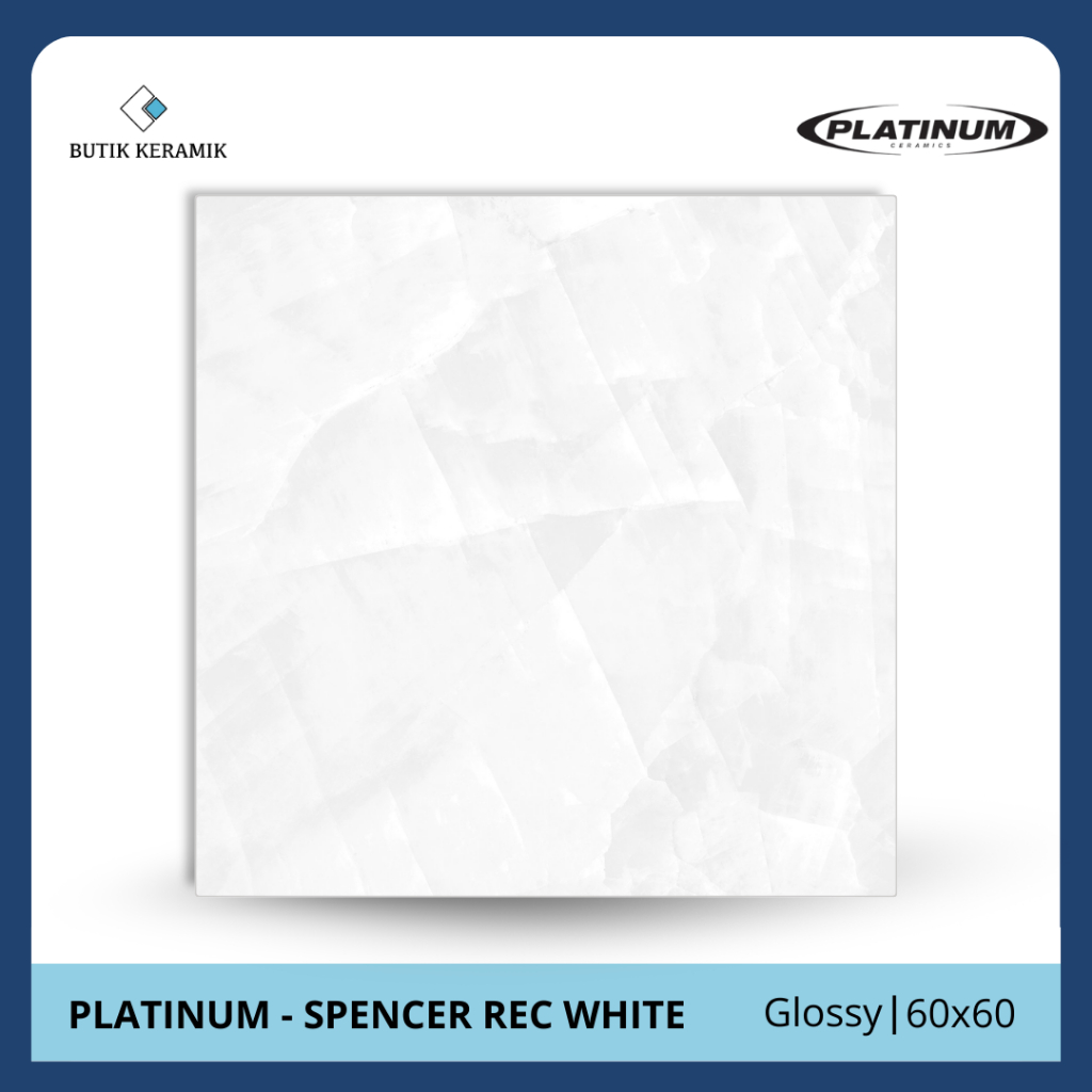 Keramik 60x60 Glossy | Platinum | Spencer Rec Series | Glossy | Grade A / KW 1 | Keramik Lantai Indo