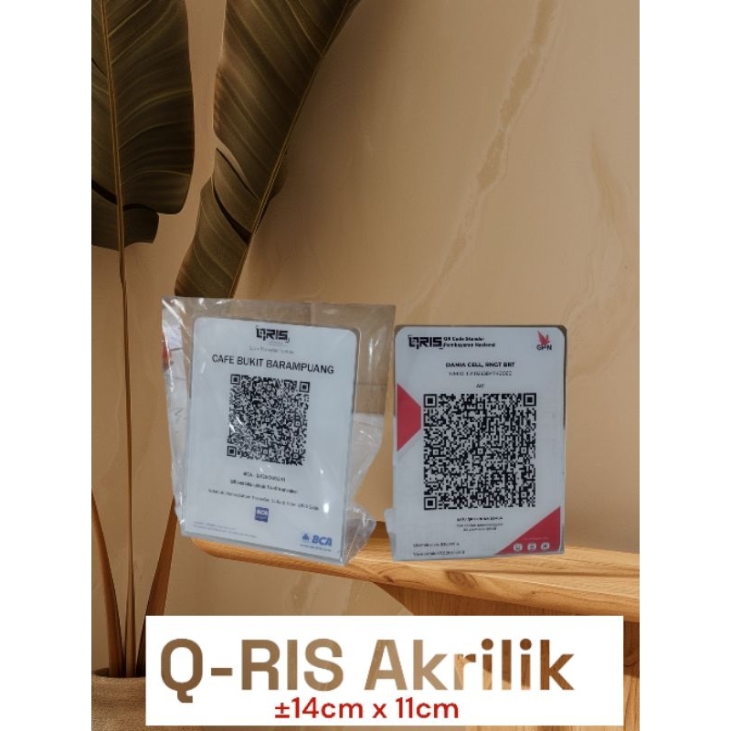 CETAK QRIS AKRILIK QR CODE STANDING