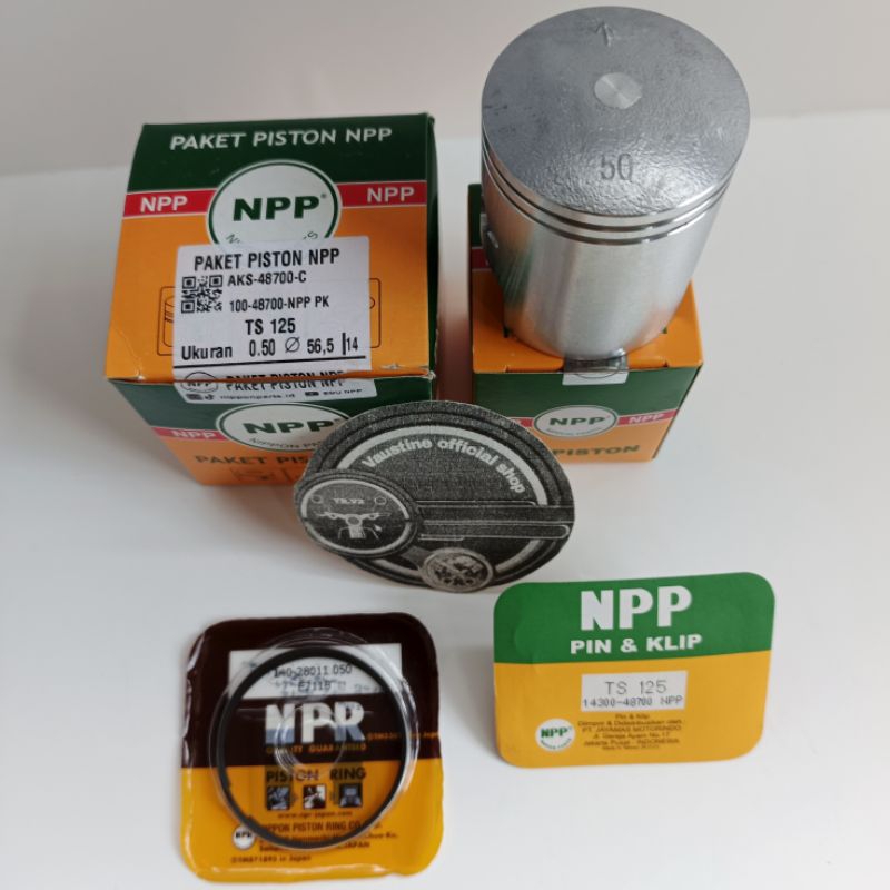 PISTON KIT SEHER PAKET TS125 UKURAN STD 25 50 75 100 125 150 175 200 ORIGINAL NPP
