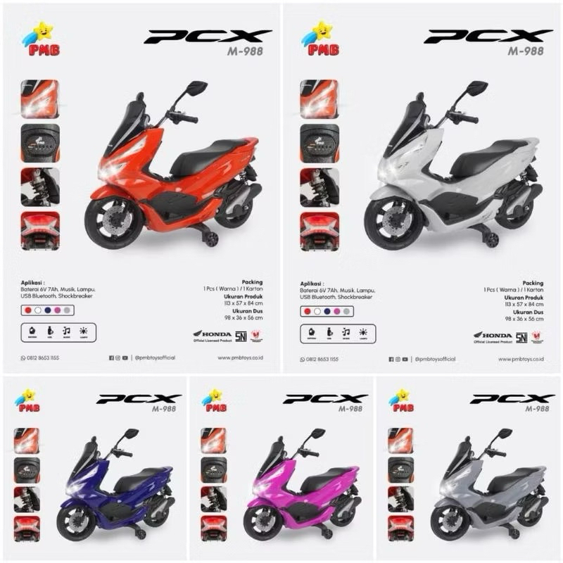 Motor Aki listrik Anak Besar PMB Exotic PCX M988 Scoopy M999 NMax M588 XMax EMT 2212 Ces Casan