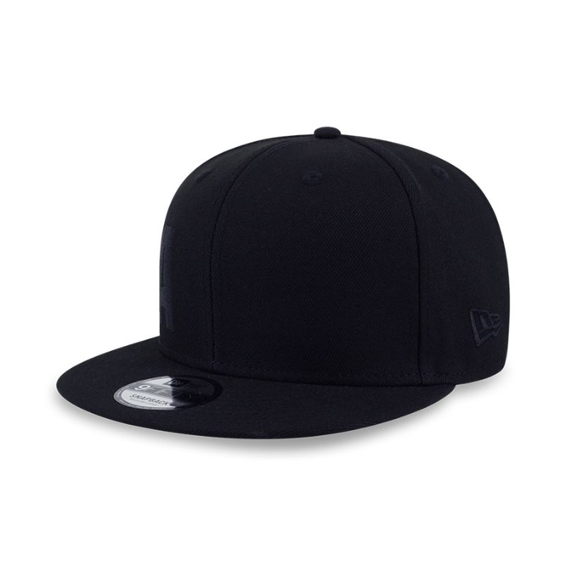 Topi New Era Cap Basketball Tonal Black 9Fifty Snapback Original