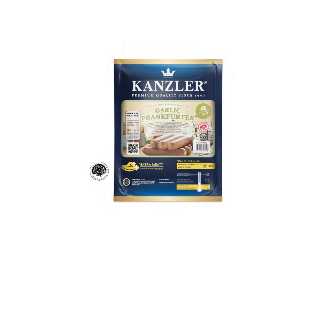 

KANZLER GARLIC FRANKFURTER 300GR